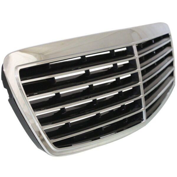 Grille Mercedes E500 2003-2006 Chrome/Black With Avantgarde Without Sensor (11 Moulding) , MB1200141 - Image 3