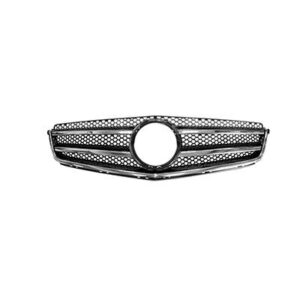 Grille Painted-Silver Mercedes C63 Amg 2008-2011 Gray With Chrome Mldg With Amg Pkg , MB1200158