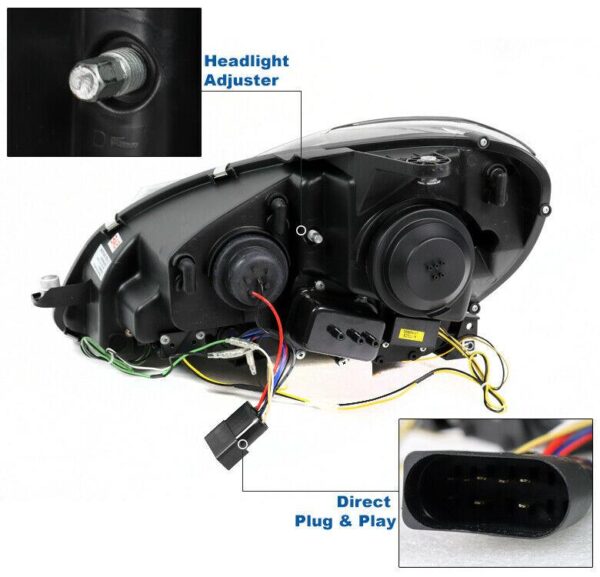 Head Lamp Driver Side Mercedes C350 2008 Halogen (Made Before 09/02/2007) High Quality , MB2502162 - Image 2