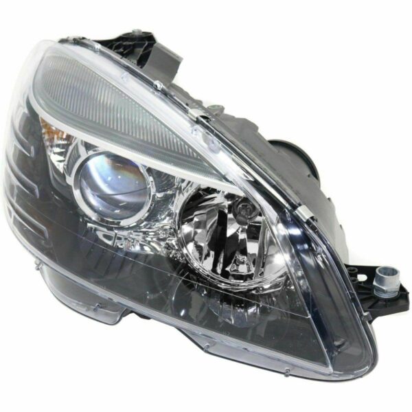 Head Lamp Passenger Side Mercedes C230 2008-2009 Halogen Black Housing High Quality , MB2503185 - Image 2