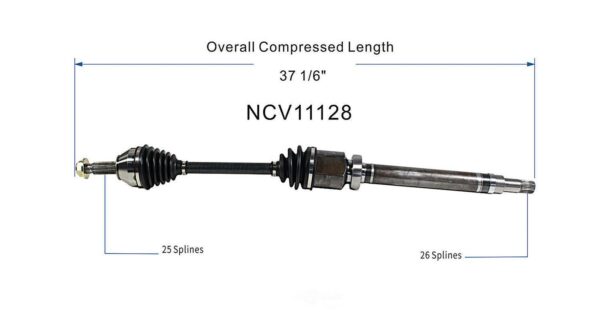 CV Axle Passenger Side Ford Focus 2000-2011 , NCV11128 - Image 5