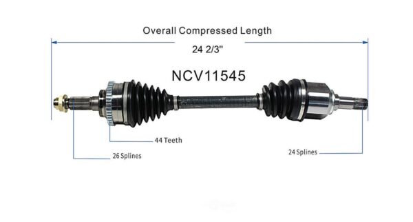 CV Axle Driver Side Ford Escort 1997-2002 4Cyl 2.0L Sohc Dohc , NCV11545 - Image 5