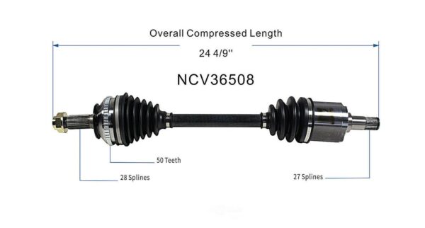CV Axle Passenger Side Honda Accord Coupe 1994-1997 4Cyl 2.2L 80-3127 , NCV36508 - Image 5
