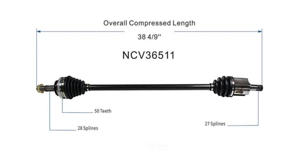 CV Axle Driver Side Honda Accord Coupe 1994-1997 4Cyl 2.2L 80-3126 , NCV36511 - Image 5