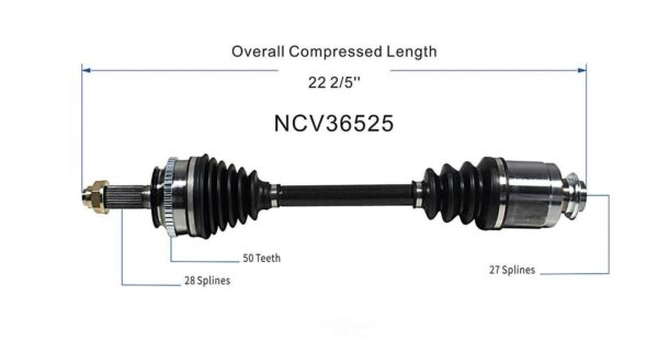 CV Axle Driver Side Honda Odyssey 1995-1998 80-3203 , NCV36525 - Image 5