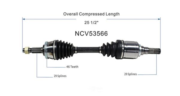 CV Axle Driver Side Nissan Maxima 1995-1999 Fwd , NCV53566 - Image 5