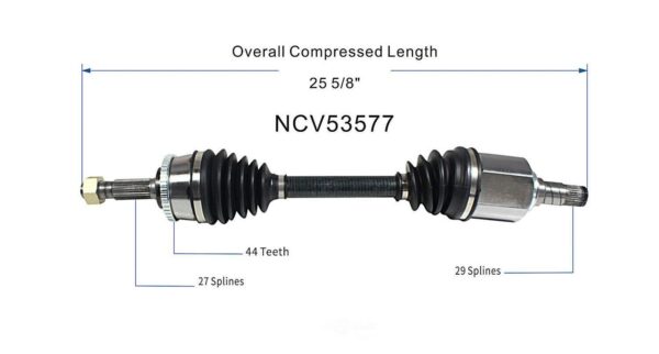 CV Axle Driver Side Nissan Altima Sedan 2002-2006 4Cyl 2.5L , NCV53577 - Image 5