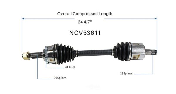 CV Axle Driver Side Nissan Maxima 2004-2006 V6 3.5L , NCV53611 - Image 5