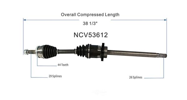 CV Axle Passenger Side Nissan Altima Sedan 2005-2006 V6 3.5L , NCV53612 - Image 5