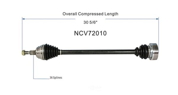 CV Axle Passenger Side Volkswagen Jetta 1999-2005 Mt V6 2.8L , NCV72010 - Image 5