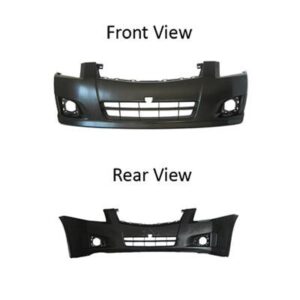 Bumper Front Nissan Sentra 2009-2012 Primed Fits 2.5L All/2.0L Sr With Fog Lamp Hole Capa , NI1000262C