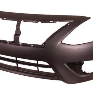 Bumper Front Nissan Versa Sedan 2015-2019 Primed Without Chrome Moulding Ptm , NI1000299
