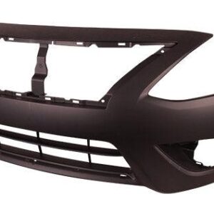 Bumper Front Nissan Versa Sedan 2015-2019 Primed With Chrome Moulding Ptm , NI1000300