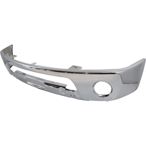Bumper Face Bar Front Nissan Frontier 2005-2021 Chrome With Fog Lamp Hole Steel , NI1002143 - Image 3