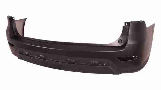 Bumper Rear Nissan Pathfinder 2013-2016 Partial Primed Black Without Sensor Hole , NI1100289