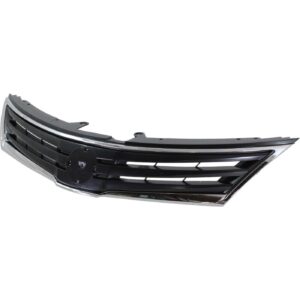 Grille Nissan Versa 2010-2012 Gray With Chrome Moulding Exclude 2012 Sedan , NI1200242