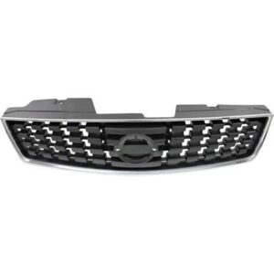 Grille Painted Nissan Sentra 2008-2009 Dark Silver/Black With Chrome Front 2.0L , NI1200248