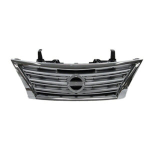 Grille Nissan Sentra 2013-2015 Chrome/Silver , Ni1200252U - Hunt Parts