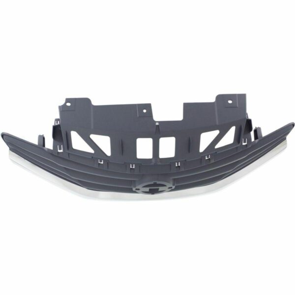 Grille Note Nissan Versa Hatchback 2014-2016 Painted Gray With Chrome Moulding , NI1200257 - Image 2