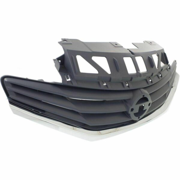 Grille Note Nissan Versa Hatchback 2014-2016 Painted Gray With Chrome Moulding , NI1200257 - Image 3