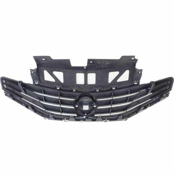 Grille Note Nissan Versa Hatchback 2014-2016 Painted Gray With Chrome Moulding , NI1200257 - Image 4