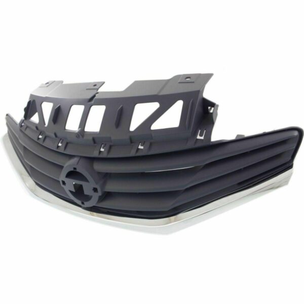Grille Note Nissan Versa Hatchback 2014-2016 Painted Gray With Chrome Moulding , NI1200257 - Image 5
