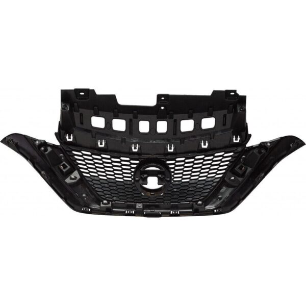 Grille Nissan Versa Hatchback 2017-2019 Ptd Black With Chrome Moulding , NI1200290 - Image 2