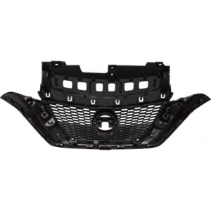 Grille Nissan Versa Hatchback 2017-2019 Ptd Black With Chrome Moulding , NI1200290
