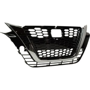 2019-2021 Nissan Altima Sedan Grille Ptd Black With Chrome , NI1200294