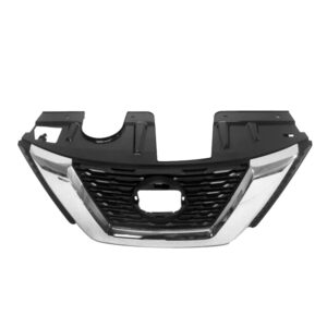 Grille Front Nissan Rogue 2018-2020 Black With Chrome Molding Without Camera , Ni1200295 - Hunt Parts