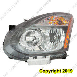 Head Lamp Driver Side Nissan Rogue 2014-2015 Halogen With Black Bezel Select Japan Built Capa , Ni2502231C - Hunt Parts