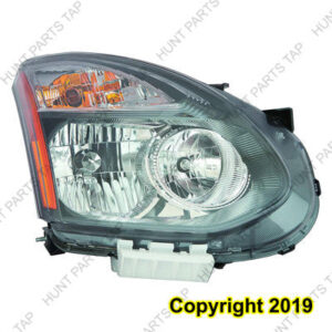 Head Lamp Passenger Side Nissan Rogue 2014-2015 Halogen With Black Bezel Select Japan Built Capa , Ni2503231C - Hunt Parts