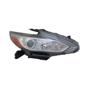 Head Lamp Passenger Side Nissan Altima 2016-2018 Halogen With Chrome Bezel Without Led Daytime Running Light Economy Quality , NI2503247U