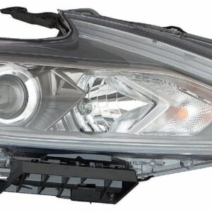 Head Lamp Passenger Side Nissan Altima 2016-2018 Halogen With Black Bezel Without Led Daytime Running Light Economy Quality , NI2503249U