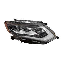 Head Lamp Passenger Side Nissan Rogue 2017-2018 Led Capa , Ni2503256C - Hunt Parts
