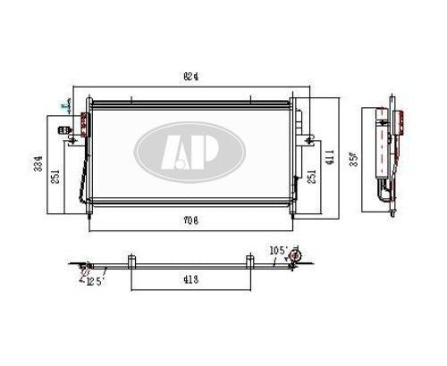 Condenser Nissan Frontier 2003-2004 3100 , NI3030151