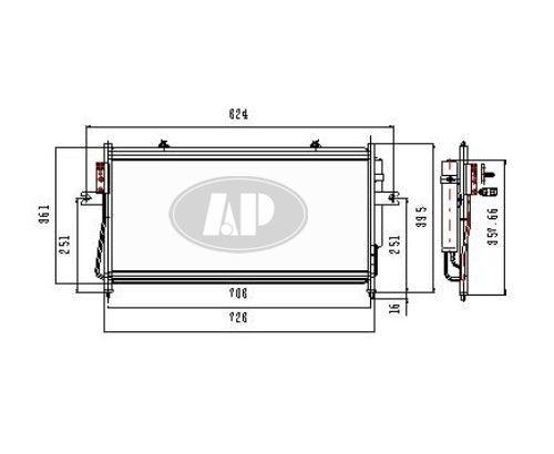 Condenser Nissan Frontier 2003-2004 (3100) 01/0304 , NI3030158