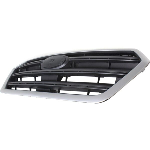 Grille Subaru Legacy 2015-2017 Matte Dark Gray With Silver Gray Moulding , SU1200161 - Image 3