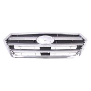 Grille Subaru Legacy 2015-2017 Painted Silver Gray With Chrome Moulding , SU1200162