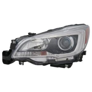 Head Lamp Driver Side Subaru Legacy 2015-2017 Halogen With Black Bezel/Chrome Trim 3.6L High Quality , SU2502149