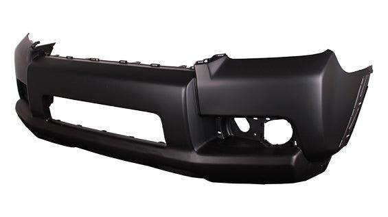 Bumper Front Toyota 4Runner 2010 Black With Fog Lamp Hole Without Moulding , TO1000366B - Hunt Parts