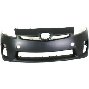 Bumper Front Toyota Prius 2010-2011 Primed With Sensor Hole/Halogen H/Lamp Without Washers Capa , TO1000376C - Hunt Parts