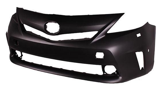 Bumper Front Toyota Prius V 2012-2014 Primed With Sensor With Washer Hole Capa , TO1000387C - Hunt Parts