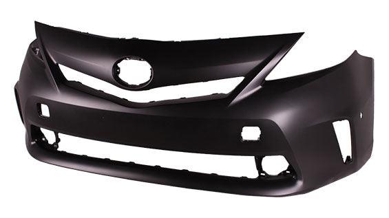 Bumper Front Toyota Prius V 2012-2014 Primed With Sensor Without Washer Hole Capa , TO1000389C - Hunt Parts