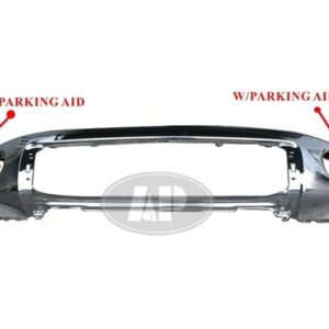 Bumper Face Bar Front Toyota Tundra 2007-2013 Chrome With Sensor , TO1002181