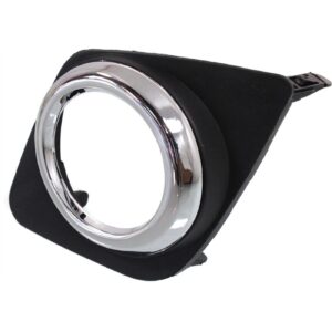 Fog Lamp Bezel Front Driver Side Toyota Rav4 2009-2012 Base/Sport Matte Finish With Chrome Ring , TO1038129