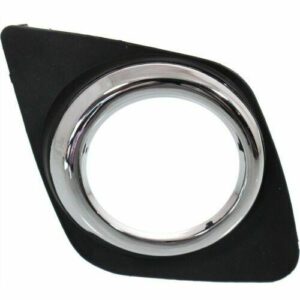 Fog Lamp Bezel Front Passenger Side Toyota Rav4 2009-2012 Base/Sport Matte Finish With Chrome Ring , TO1039129