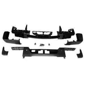 Bumper Rear Toyota Tundra 2016-2017 Matte Dark Gray Without Towing Hitch With Parking Assist , TO1103132