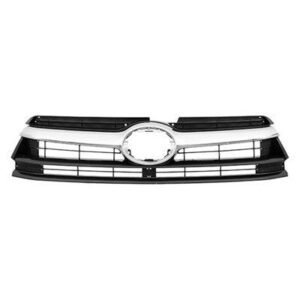 Grille Painted Toyota Highlander Hybrid 2014-2016 Dark Gray With Chrome Moulding , TO1200371