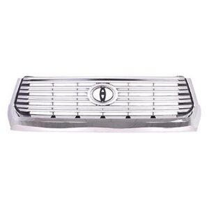 Grille Toyota Tundra 2014-2017 Painted Silver-Gray With Chrome Moulding 8Bars Limited Model , TO1200374
